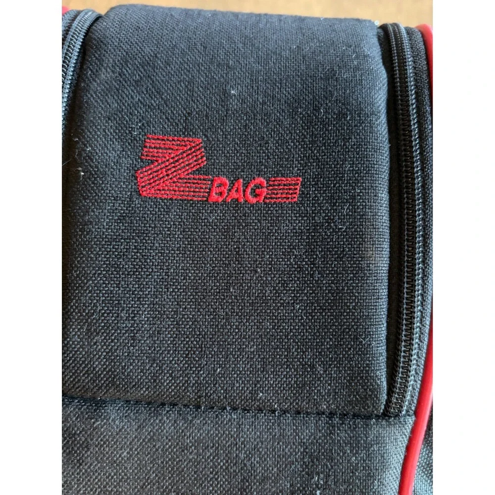 Z Bag Camera Shoulder Bag Black Red Padded Canvas Case with Adjustable Strap